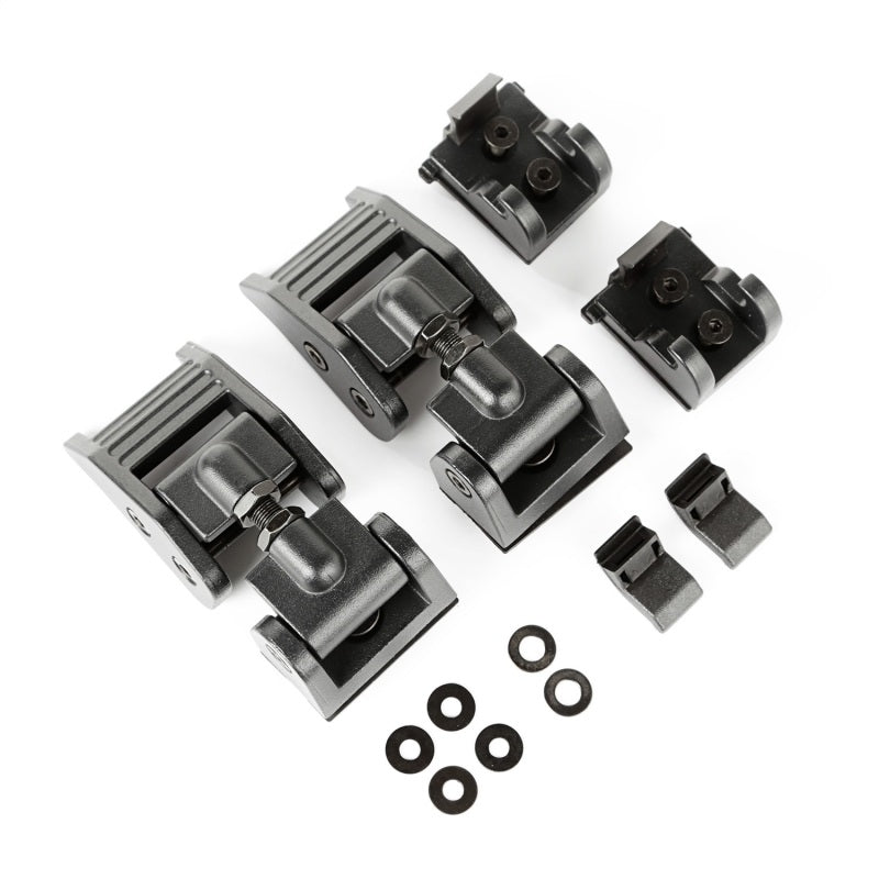 Rugged Ridge Brackets Rugged Ridge 2018-20 Jeep Wrangler JL / 2020 Jeep Gladiator Textured Black Hood Catches