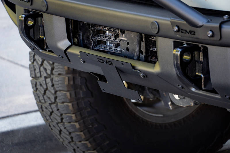 DV8 Offroad License Plate Relocation DV8 Offroad 21-22 Ford Bronco Factory Front Bumper Licence Relocation Bracket - Front
