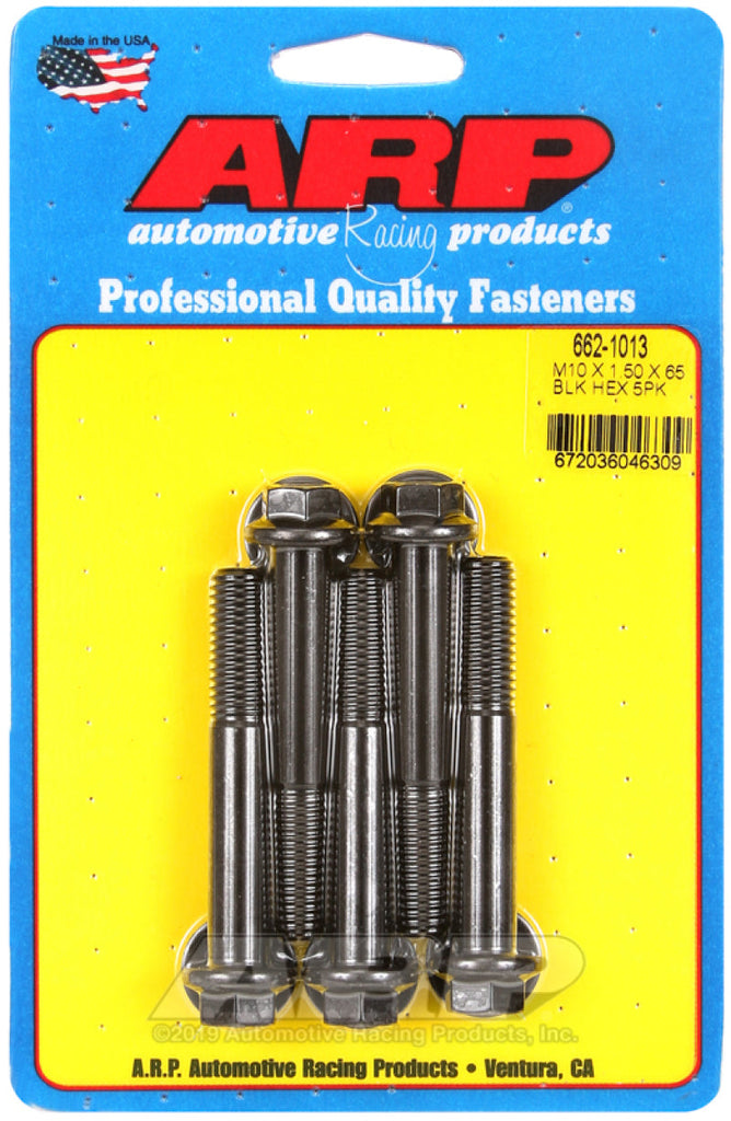 ARP Hardware Kits - Other ARP M10 x 1.50 x 65 Hex Black Oxide Bolts (5/pkg)