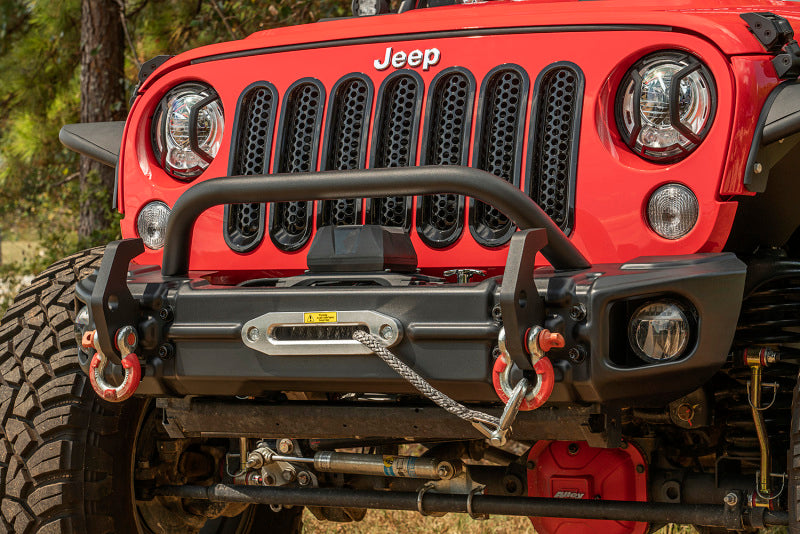 Rugged Ridge Bumpers - Steel Rugged Ridge Arcus Front Bumper Set W/ Overrider 2018 Jeep Wrangler JK