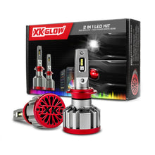 Load image into Gallery viewer, XKGLOW Bulbs XK Glow RGB 2In1 LED Headlight Bulb Million Color XKCHROME App RGB/LED Headlight Kit - 2x H11
