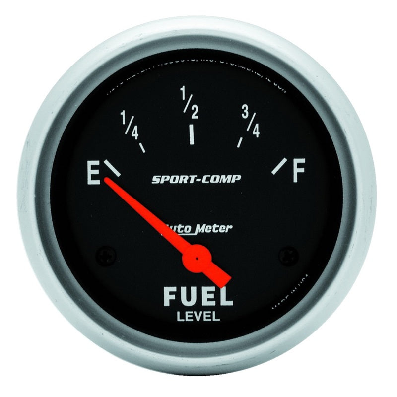 AutoMeter Gauges AutoMeter Gauge Fuel Level 2-5/8in. 0 Ohm(e) to 90 Ohm(f) Elec Sport-Comp