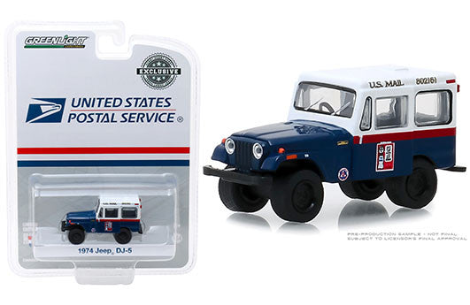 Greenlight Greenlight 30070 1974 DJ-5 U.S. Mail Civil Defense Mail Service (Hobby Exclusive) 1/64 Scale By Brand GreenLight Hobby Exclusive