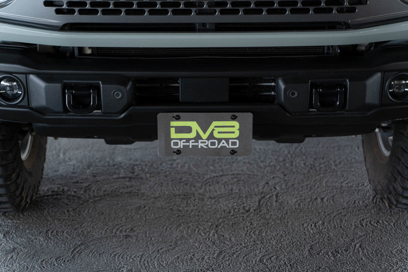 DV8 Offroad License Plate Relocation DV8 Offroad 21-23 Ford Bronco Capable Bumper Front License Plate Mount