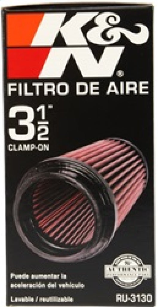 K&N Engineering Air Filters - Universal Fit K&N Filter Universal Rubber Filter 3 1/2 inch Flange 4 5/8 inch Base 3 1/2 inch Top 7 inch Height