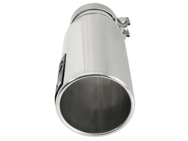 aFe Turbo Back aFe SATURN 4S 4in SS Intercooled Exhaust Tip - Polished 4in In x 5in Out x 12in L Bolt-On