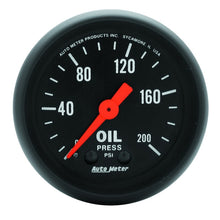 Load image into Gallery viewer, AutoMeter Gauges Autometer Z Series 52mm 0-200 PSI Mechanical Oil Pressure Gauge
