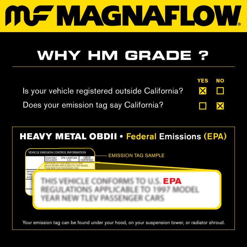 Magnaflow Catalytic Converter Direct Fit MagnaFlow Conv DF 01-02 Tacoma CC-SB 3.4L 4w
