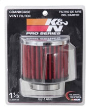 Load image into Gallery viewer, K&amp;N Engineering Air Filters - Universal Fit K&amp;N 1.5in Flange ID x 3in OD x 2.5in H Chrome Finish Rubber Base Crankcase Vent Filter
