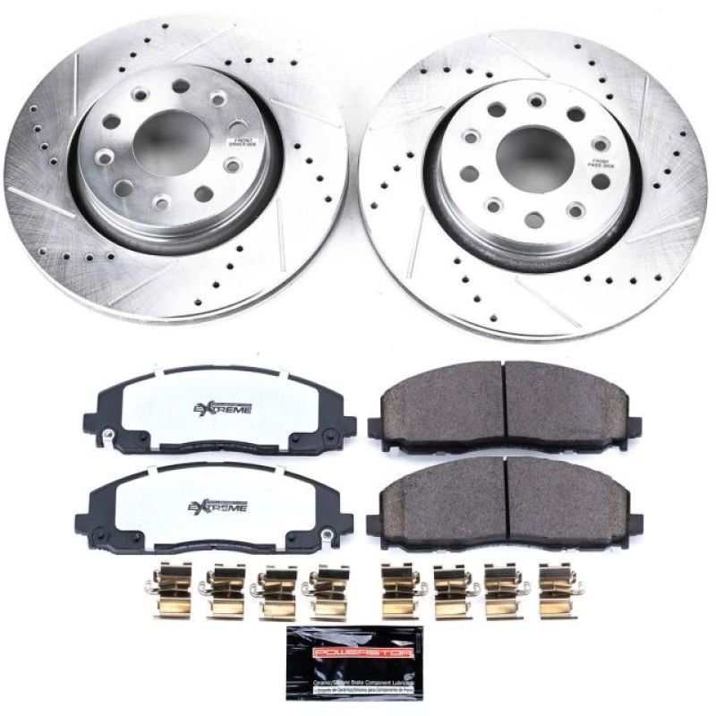 PowerStop Brake Kits - Performance D&S Power Stop 18-19 Jeep Wrangler Front Z36 Truck & Tow Brake Kit