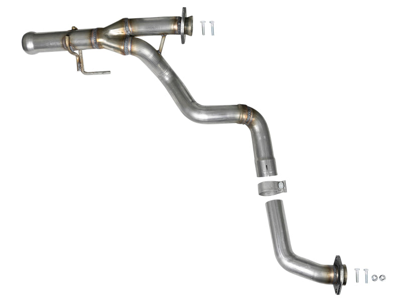 aFe X Pipes aFe POWER Twisted Steel Y-Pipe 2-1/4in 409 SS Exhaust System 2018 Jeep Wrangler (JL) V6-3.6L