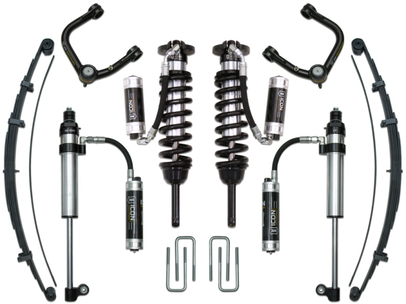 ICON Coilovers ICON 05-15 Toyota Tacoma 0-3.5in/16-17 Toyota Tacoma 0-2.75in Stg 9 Suspension System w/Tubular Uca