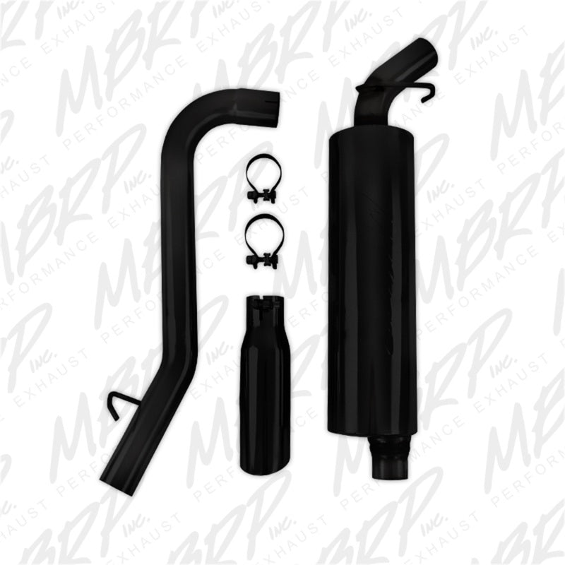 MBRP Catback MBRP 97-99 Jeep Wrangler (TJ) Inline-4 2.5L, Inline-6 4.0L 2 1/2in Cat Back Single Side Black Coated