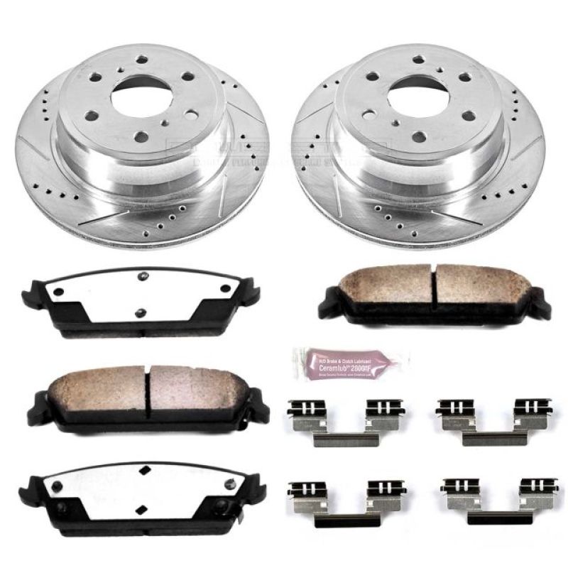 PowerStop Brake Kits - Performance D&S Power Stop 07-14 Cadillac Escalade Rear Z36 Truck & Tow Brake Kit