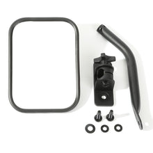 Load image into Gallery viewer, Rugged Ridge Exterior Trim Rugged Ridge 97-18 Jeep Wrangler Textured Black Rectangluar Quick Release Mirror