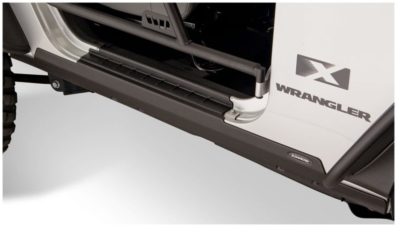 Bushwacker Body Armor & Rock Rails Bushwacker 07-18 Jeep Wrangler Trail Armor Rocker Panel and Sill Plate Cover - Black