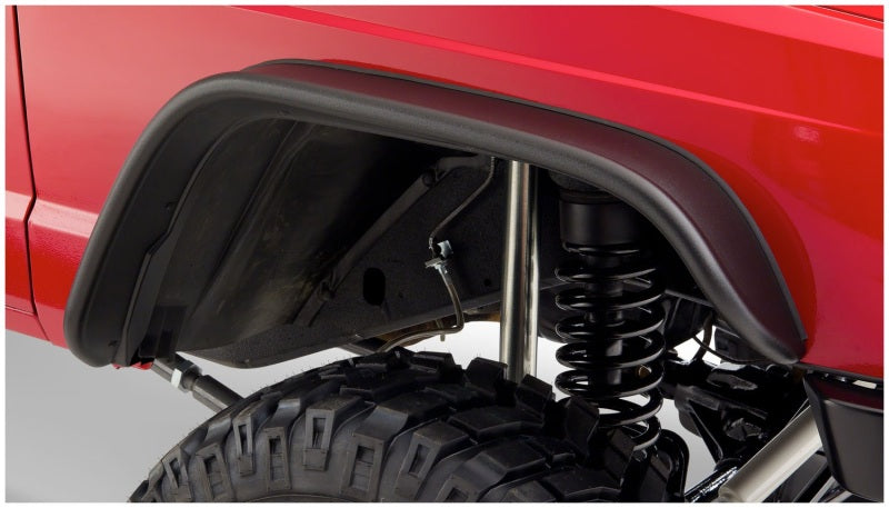 Bushwacker Fender Flares Bushwacker 84-01 Jeep Cherokee Flat Style Flares 2pc - Black