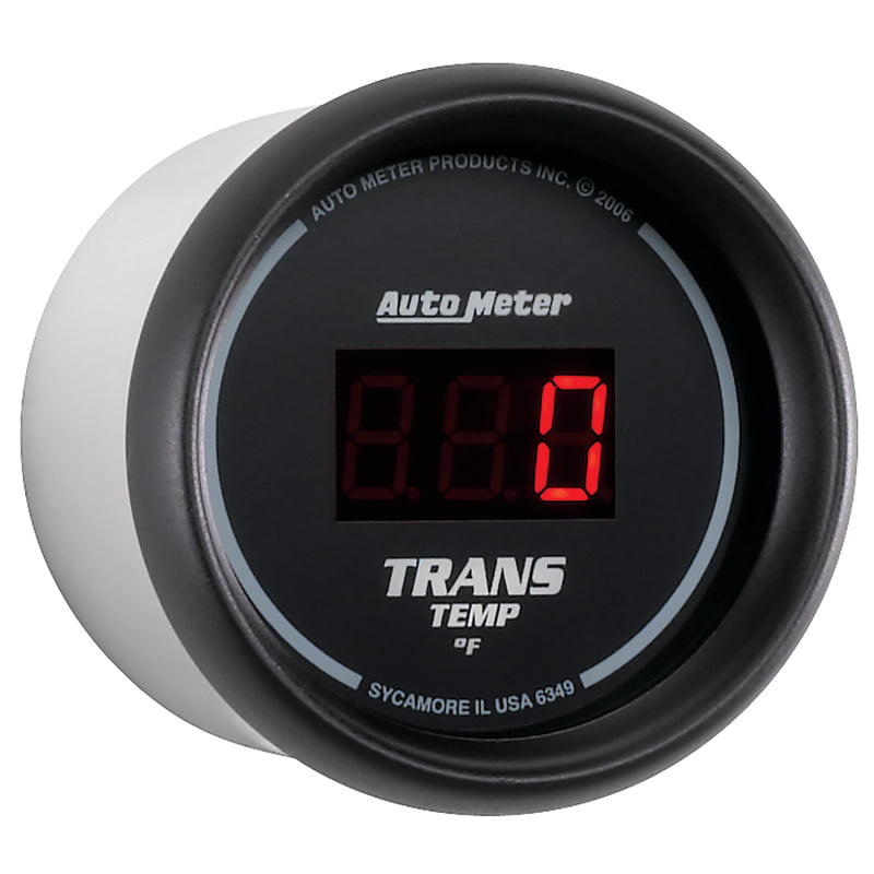 AutoMeter Gauges Autometer Z Series 52mm Black Digital 0-300 Deg F Transmission Temperature Gauge