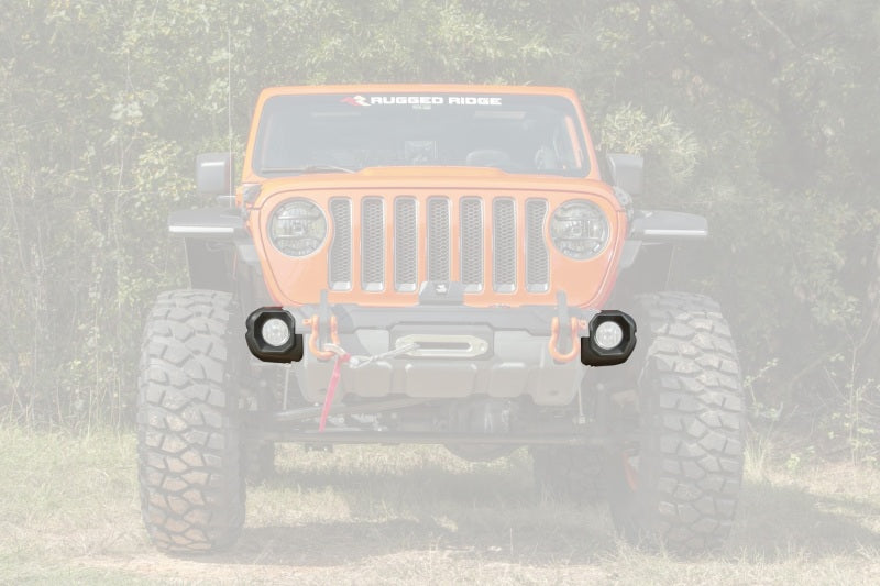 Rugged Ridge Bumper Accessories Rugged Ridge Jeep 19-22 Wrangler JL/20-22 Gladiator Venator Front Bumper Stubby Ends - Black