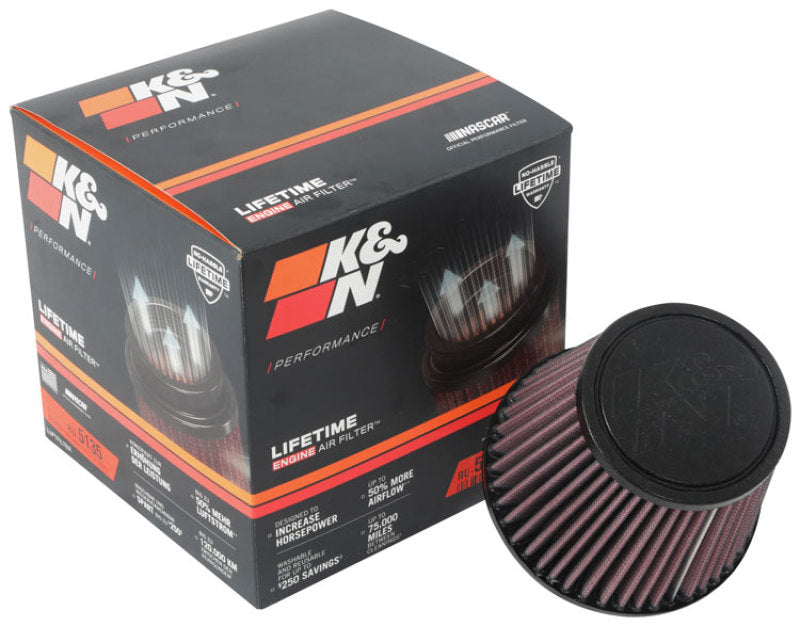 K&N Engineering Air Filters - Universal Fit K&N Universal Clamp-On Air Filter 2-3/4in FLG / 5-1/16in B / 3-1/2in T / 4-3/8in H