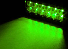 Load image into Gallery viewer, Quake LED Light Bar 8 Inch LED Light Bar Dual Row 36 Watt Combo White/Green Magma Series - QUDG393