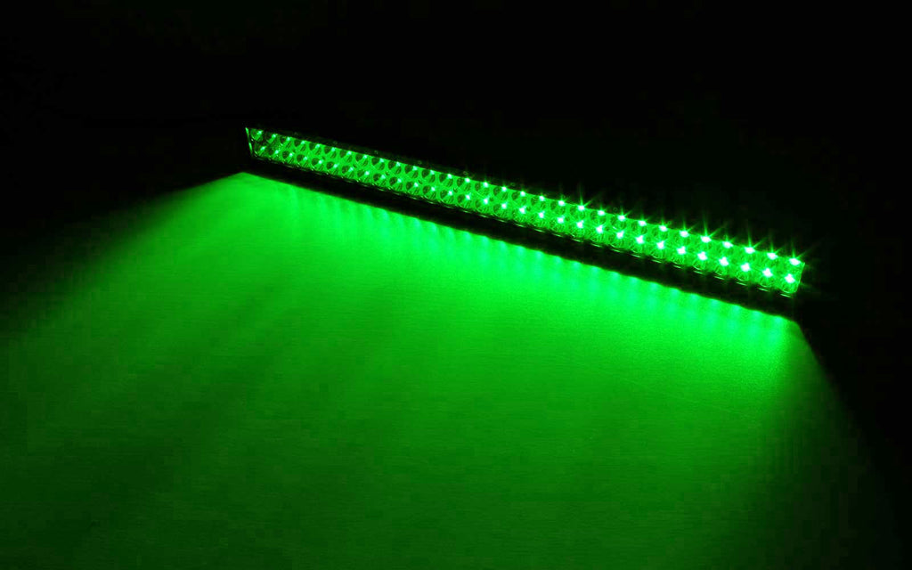 Quake LED Light Bar 32 Inch LED Light Bar Dual Row 180 Watt Combo White/Green Magma Series - QUDG394