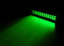 Load image into Gallery viewer, Quake LED Light Bar 14 Inch LED Light Bar Dual Row 72 Watt Combo White/Green Magma Series - QUDG396