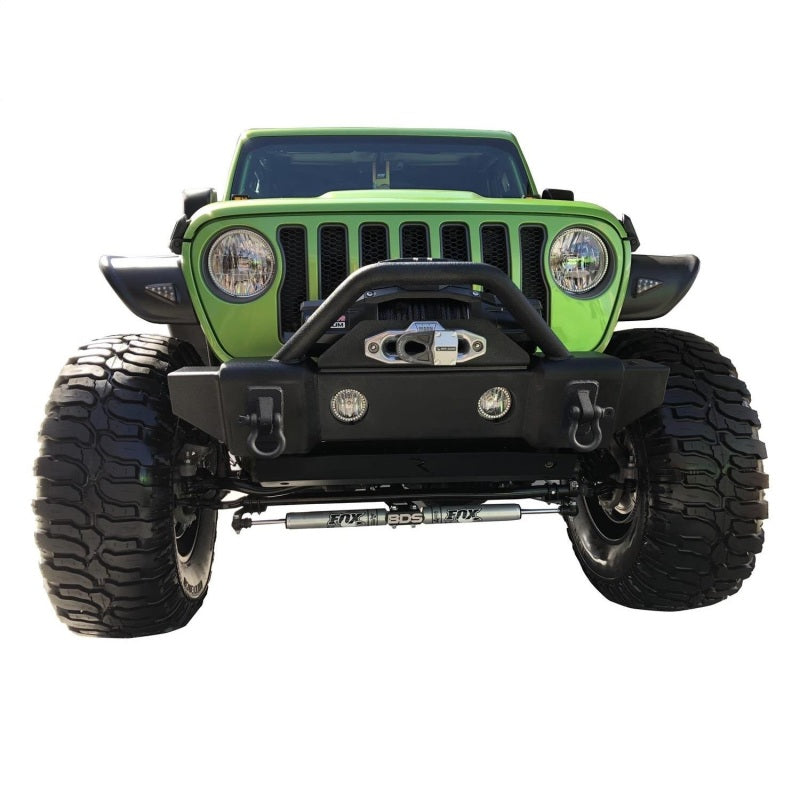 Rampage Bumpers - Steel Rampage 2007-2018 Jeep Wrangler(JK) Recovery Bumper Stubby Front - Black