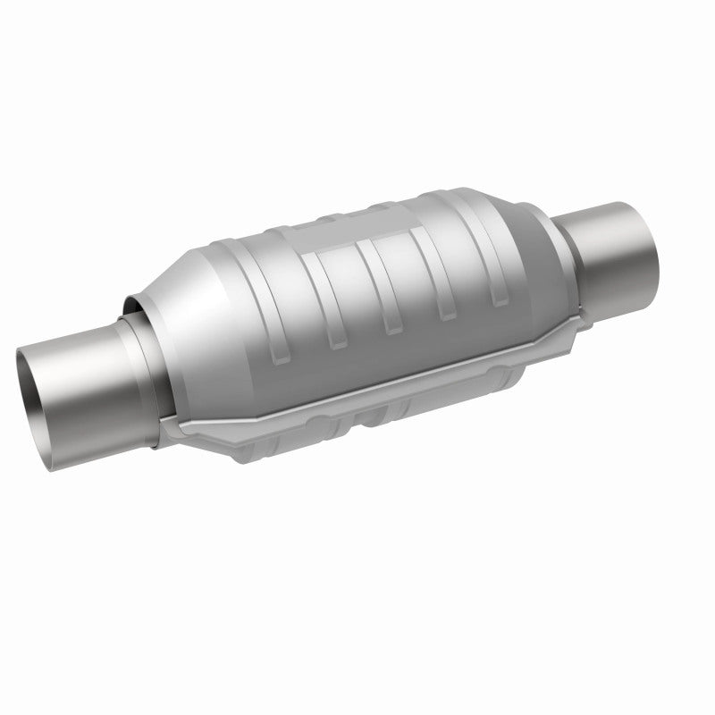 Magnaflow Catalytic Converter Universal MagnaFlow Conv Univ 2.25in Inlet/Outlet Center/Center Round 9in Body L x 5.125in W x 13in Overall L