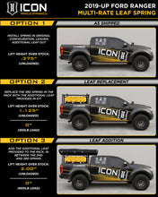 Load image into Gallery viewer, ICON Leaf Springs &amp; Accessories ICON 2019+ Ford Ranger Multi Rate Leaf Pack w/Add In Leaf