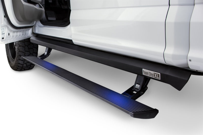AMP Research Running Boards AMP Research 2021 Ford F-150 SuperCrew & 2022 F-150 Lightning CC PowerStep XL - Black
