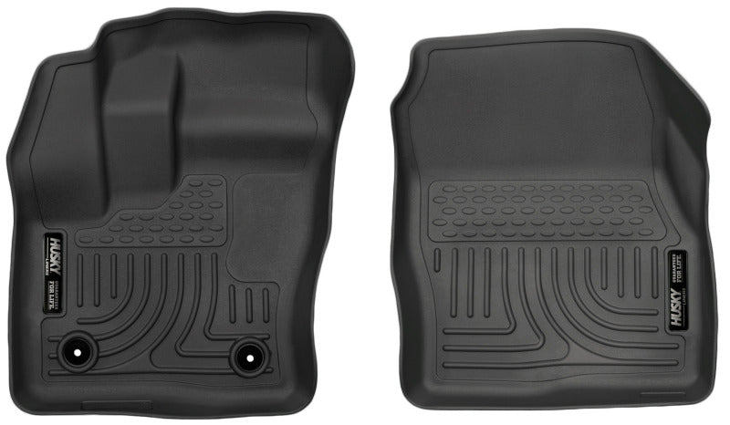 Husky Liners Floor Mats - Rubber Husky Liners 2014-2015 Ford Transit Connect WeatherBeater Front Black Floor Liners