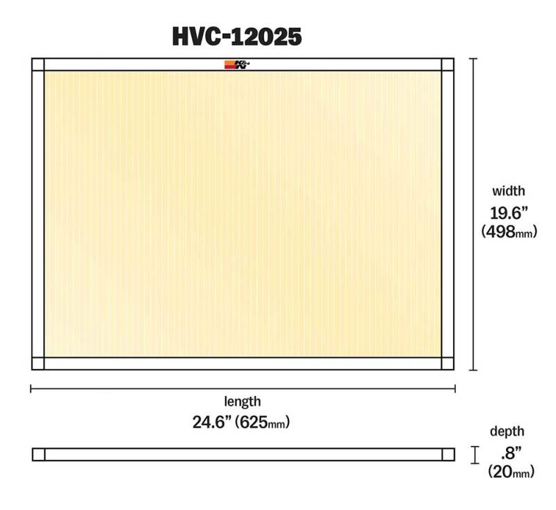 K&N Engineering HVAC Filters K&N HVAC Filter - 20 x 25 x 1