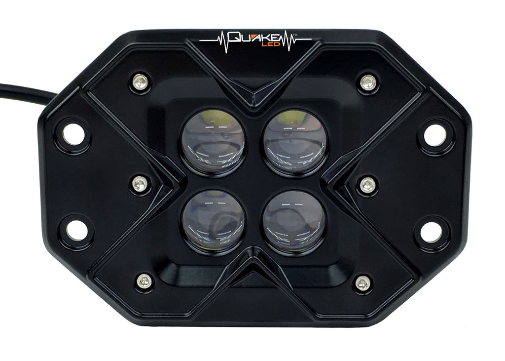 Quake LED Work Light 3 in. Work Light Flush 20 Watt Flood RGB Accent Seismic - QSE685