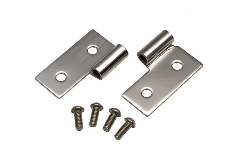 Kentrol Doors Kentrol 76-06 JEEP CJ Wrangler YJ/TJ Lower Door Hinge Pair - Polished Silver