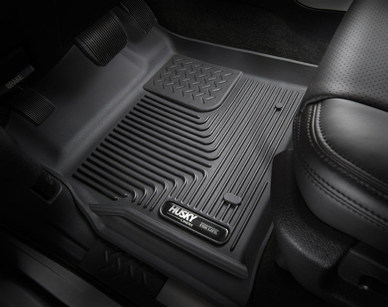 Husky Liners Floor Mats - Rubber Husky Liners 15-23 Ford F-150 Super Cab X-Act Contour Black 2nd Seat Floor Liners