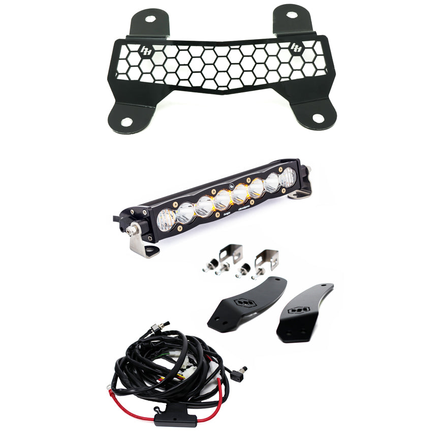 Baja Designs LED Light Bars Textron Wildcat XX 2018 Grille Mount Kit 10 Inch S8 & Fascia Baja Designs - 447144