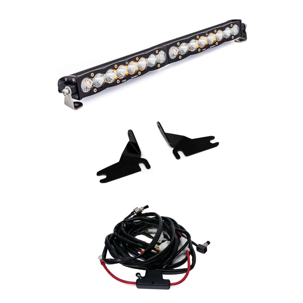 Baja Designs LED Light Bars Silverado 1500 Grille Mount Kit 2019-Chevy Silverado 1500 S8 w/ 20 Inch S8 Baja Designs - 447519