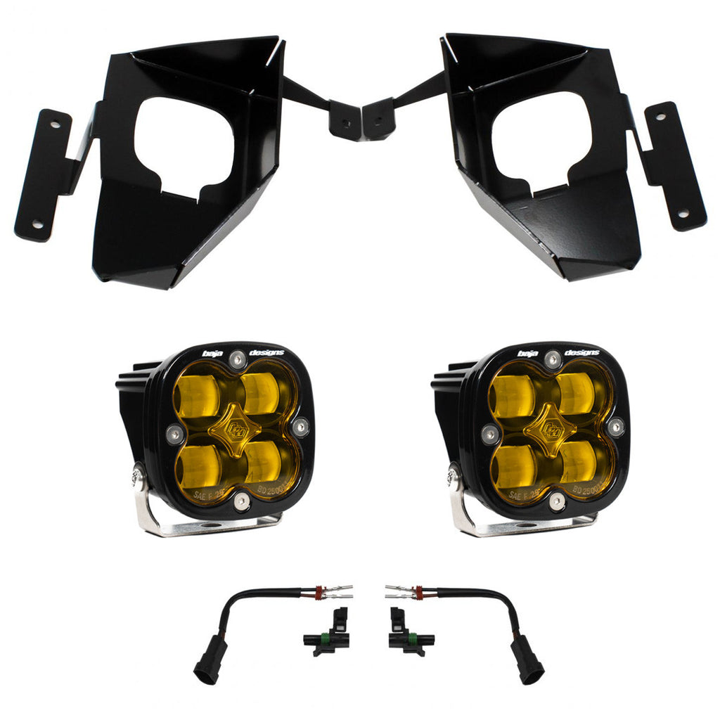 Baja Designs Fog Lights Silverado 1500 Fog Pocket Kit 16-18 Squadron SAE Amber Baja Designs - 447535
