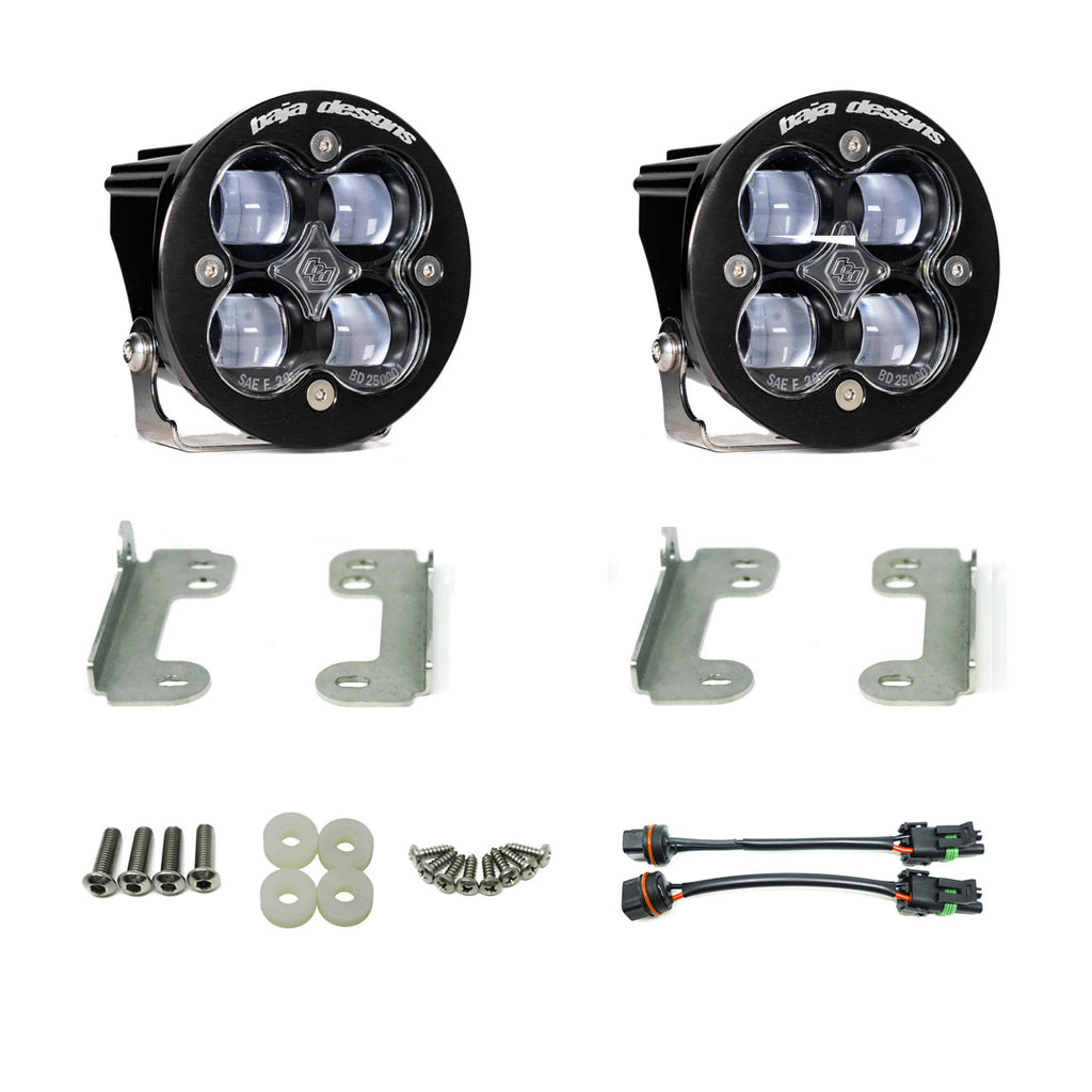 Baja Designs LED Light Kit Jeep JL Fog Pocket Kit For 18-20 Wrangler JL Sahara Squadron Clear Lens SAE FPK Baja Designs - 447635