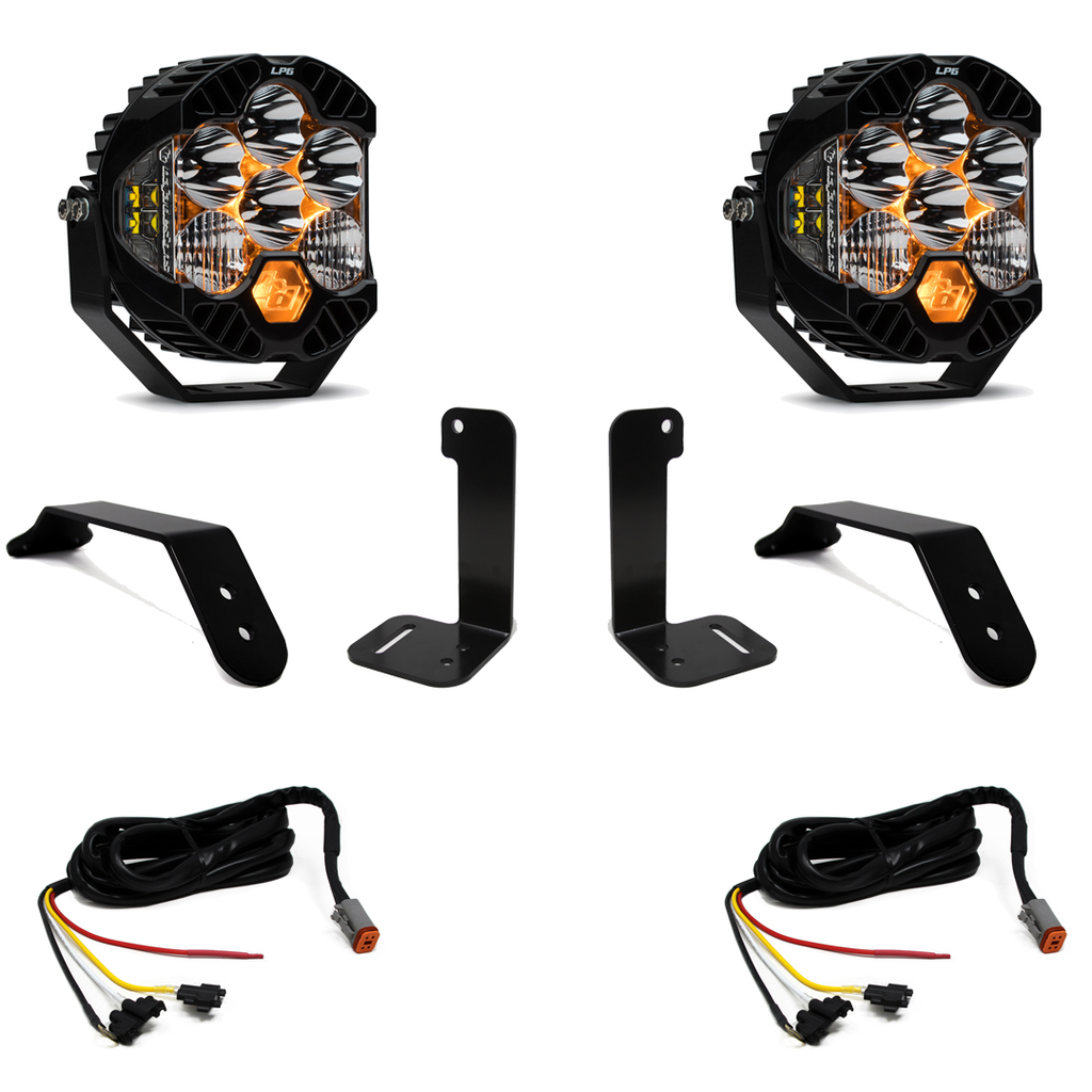 Baja Designs LED Light Kit Jeep JL/JT Dual LP6 Auxiliary Light Kit w/Upfitter Baja Designs - 447659UP