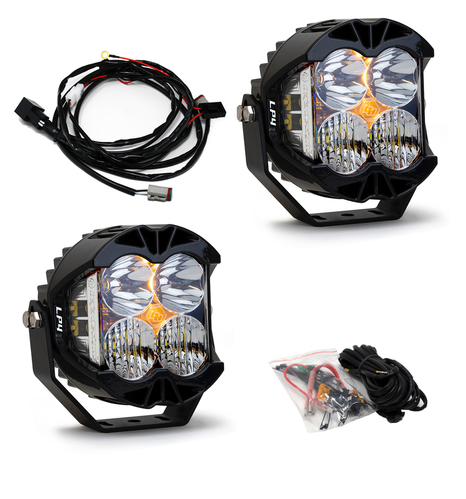 Baja Designs LED Light Kit Jeep JL/JT Rubicon Steel Bumper LED Light Kit LP4 w/Upfitter Baja Designs - 447672UP
