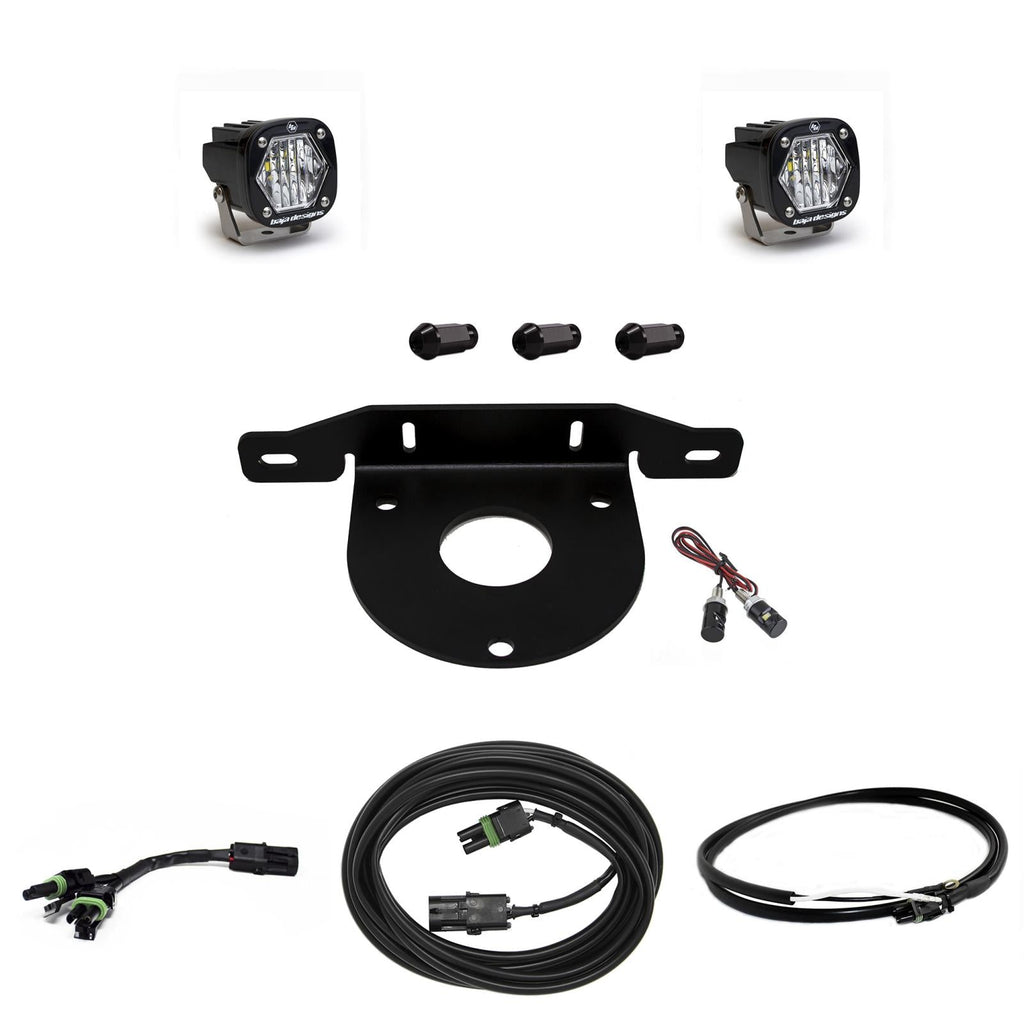 Baja Designs License Plate Bronco Dual S1 W/C Reverse Kit w/Upfitter 21-Up Ford Bronco Baja Designs - 447766UP