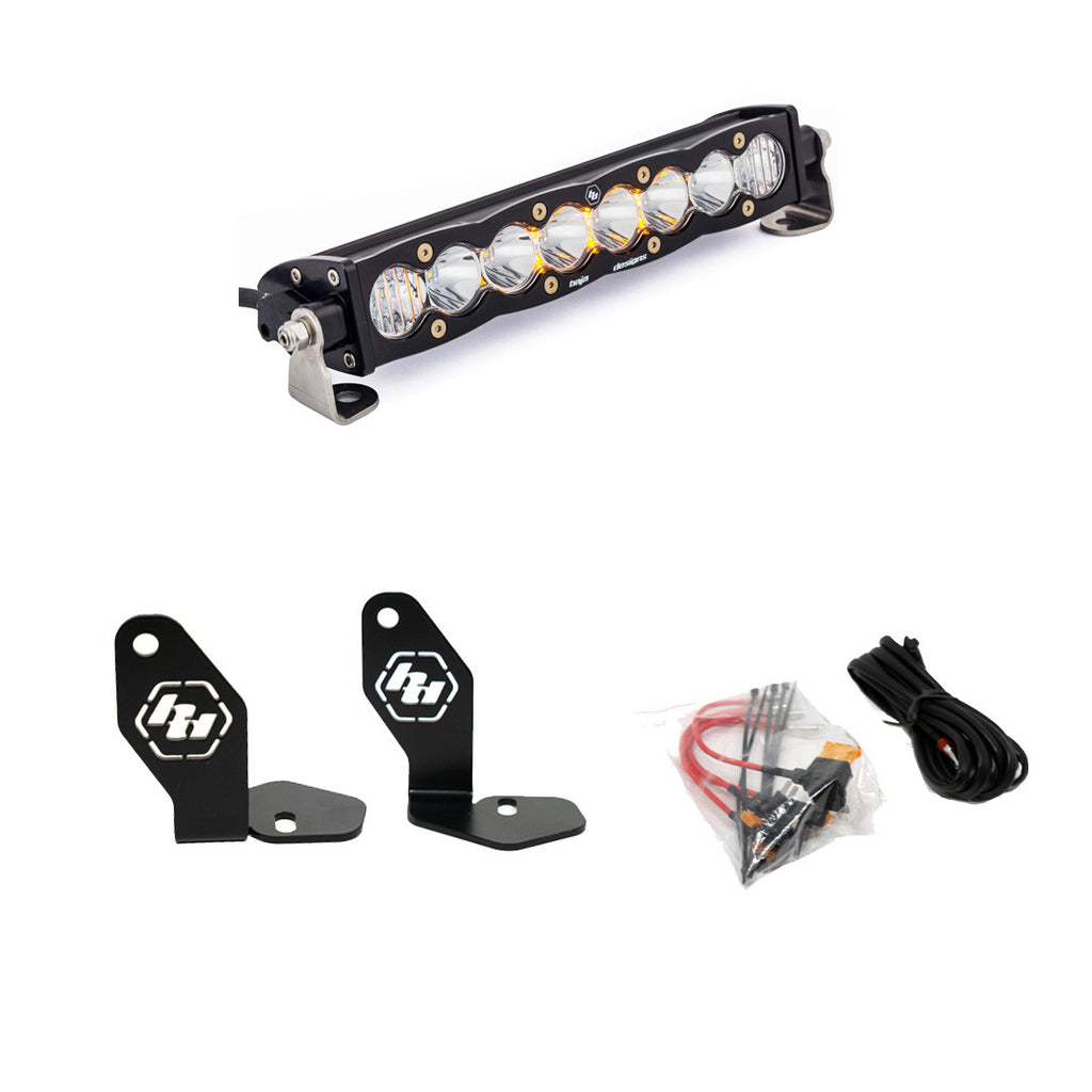Baja Designs LED Light Kit Polaris Pro-R S8 10 Inch Hood Mount Kit Clear Baja Designs - 448101