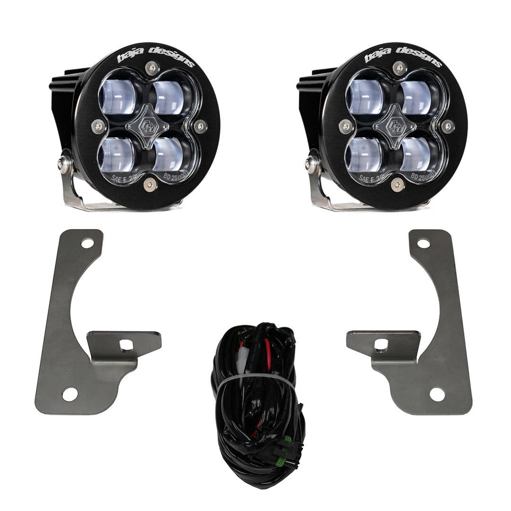 Baja Designs Fog Lights Jeep JK Squadron-R SAE Fog Pocket Light Kit Premium Bumper (Clear)-Jeep 2007-09 Wrangler JK Baja Designs - 448144