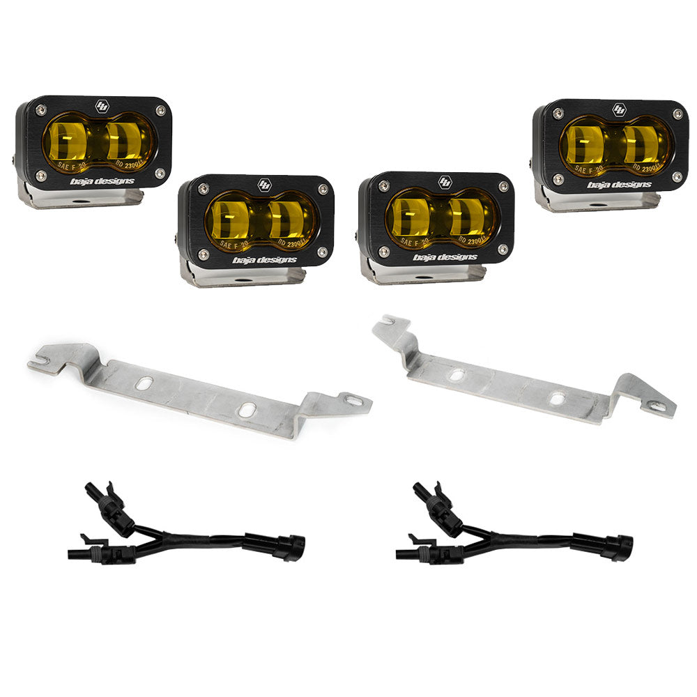 Baja Designs Fog Lights 2022-Present Toyota Tundra S2 SAE Amber OEM Fog Replacement Kit Baja Designs - 448167