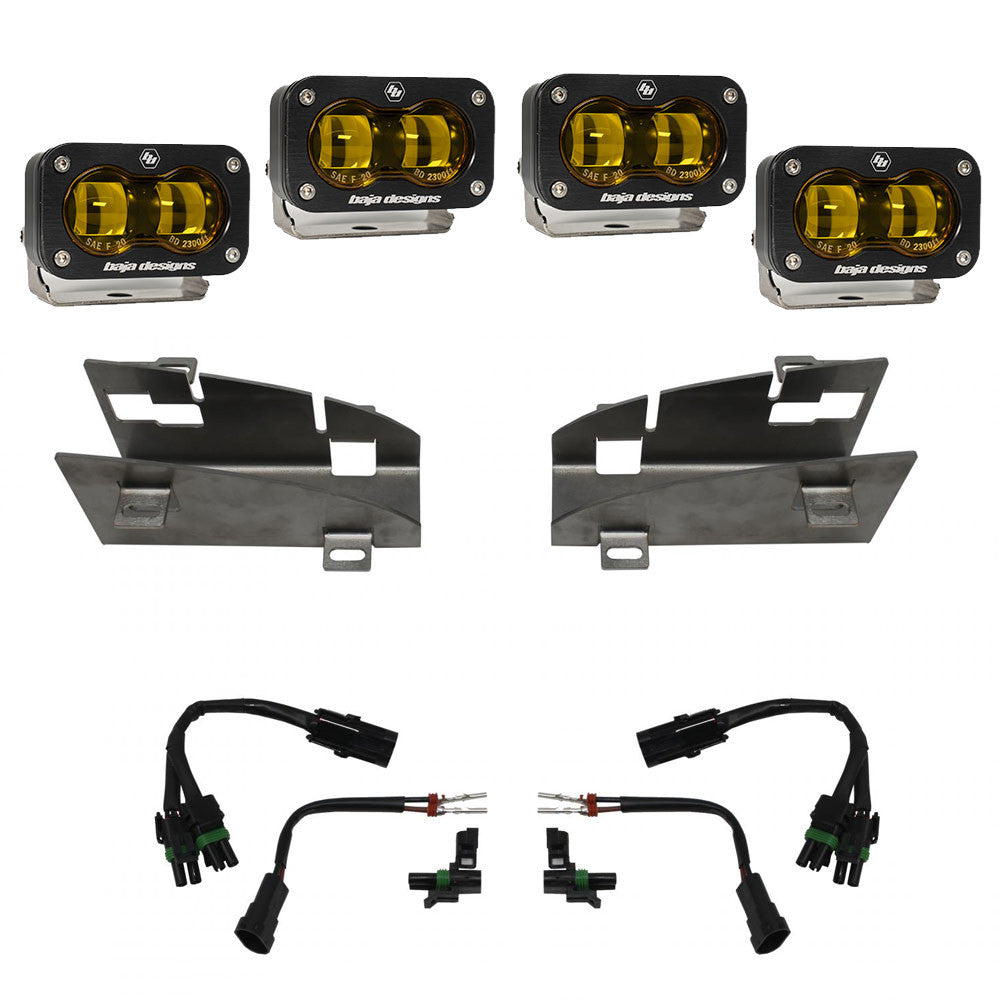 Baja Designs Fog Lights Dodge Ram Rebel/TRX (19-Present) Dual S2 SAE Amber FPK Baja Designs - 448169