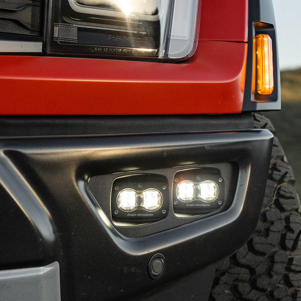 Baja Designs Fog Lights S2 SAE Amber Fog Pocket Kit Fits 21-On Ford Raptor Baja Designs - 448171