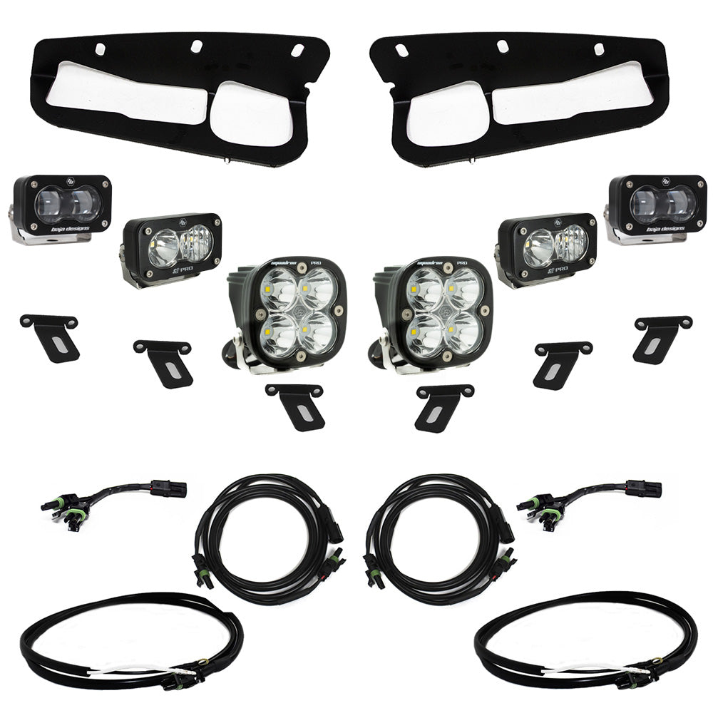 Baja Designs Fog Lights Ford Bronco (21-Present) S2 SAE FPK Pro w/Upfitter Wiring Harness for OEM Steel Bumper Baja Designs - 448175UP