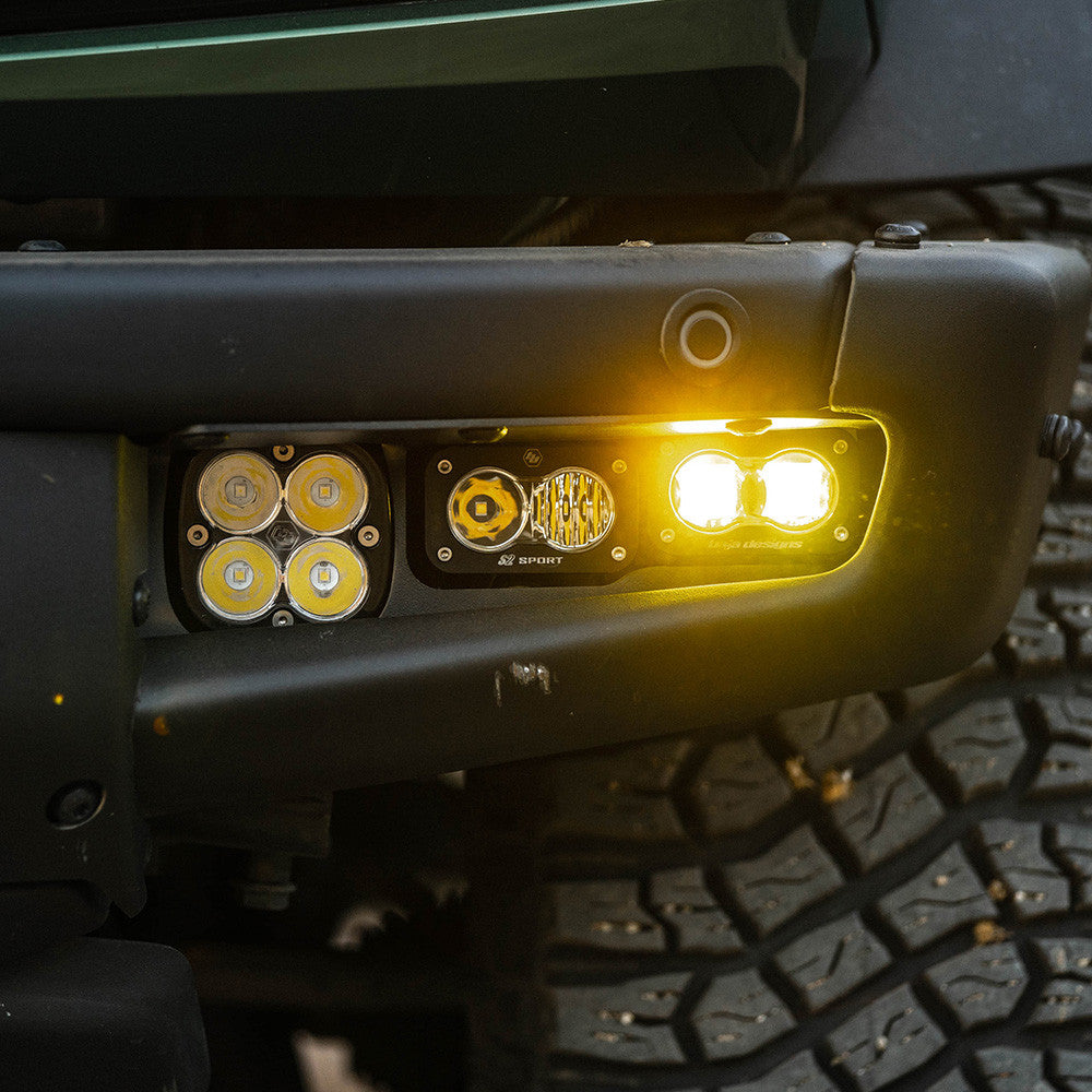 Baja Designs Fog Lights Ford Bronco (21-Present) S2 SAE Amber FPK Sportsmen for OEM Steel Bumper Baja Designs - 448178